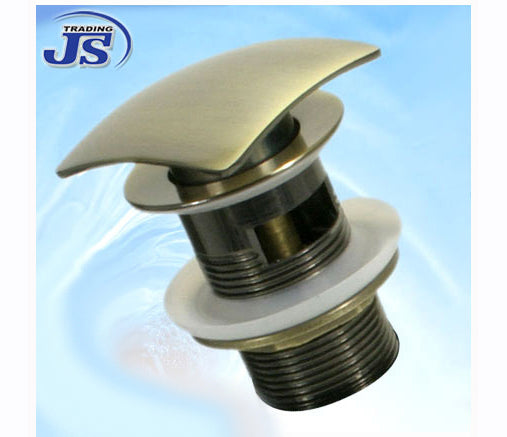 Pop-Up Ablaufgarnitur mit Überlauf Messing gebürstet