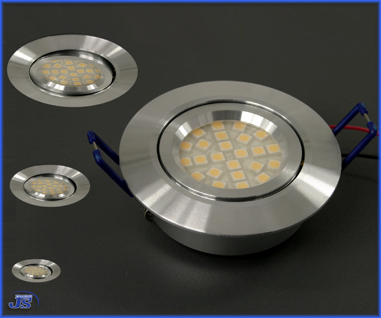 LED Einbau Leuchte Einbaustrahler Strahler 24 SMD 5050 3chip Lampe