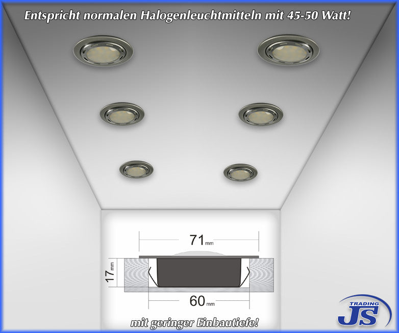 Design Einbau Leuchte Einbaustrahler 24 LED SMD  Ringe Deko NEU