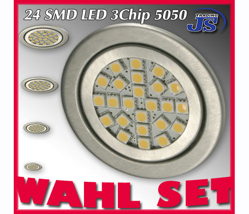 LED Einbau Leuchte Einbaustrahler Strahler 24 SMD 5050 3chip Lampe