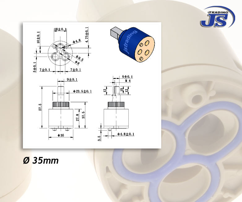 Keramik Kartuschen Oberteile Misch Ventil Armatur Ersatzteil ka-3-9