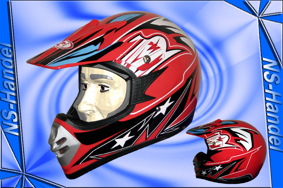 Cross Motorradhelm 9013RED- M-L-XL Crosshelm Quad Cross Enduro