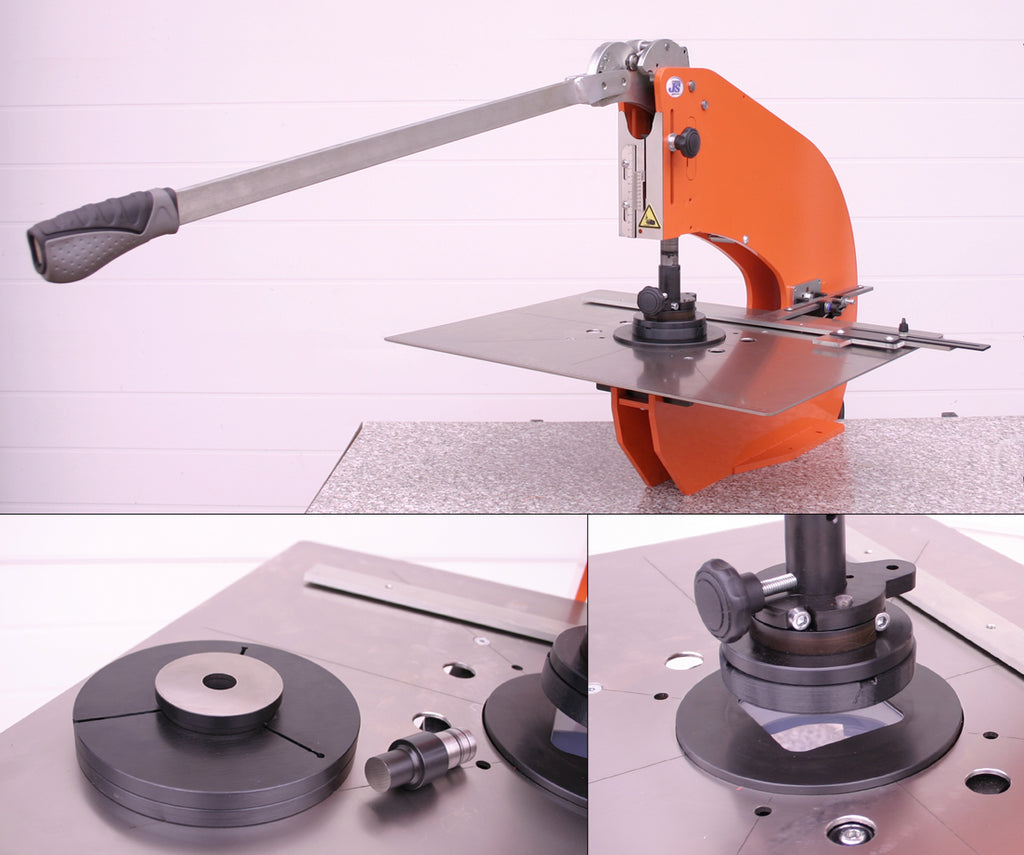 Kniehebelpresse Blechstanze Stanzpresse mit Anschlag und 5 Tonnen Druckkraft