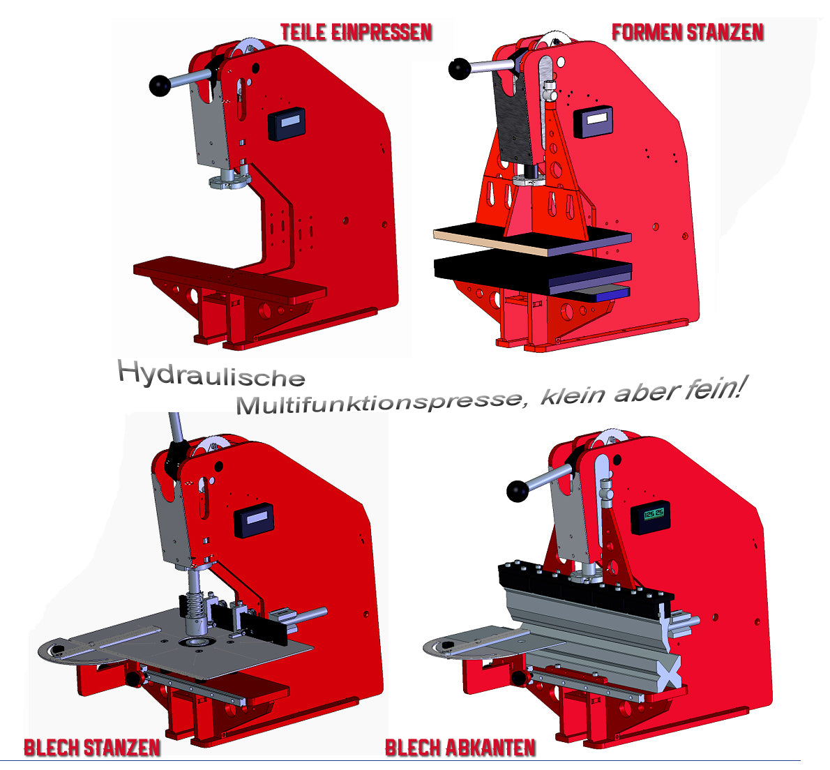 Mini Abkantpresse Blechpresse Blech Stanzpresse Kleine Hydraulische Presse