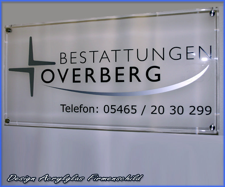 Acryl Schild Firmenschilder LED mit Facette selbst gestalten