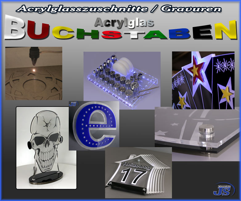 Laserzuschnitte aus Acrylglas Plexiglas
