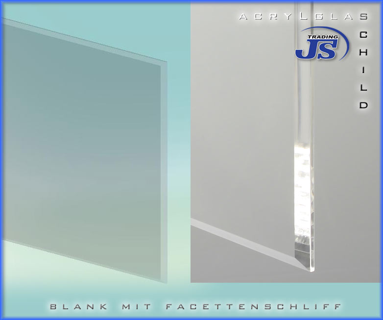 Acrylglas Schild blank Kanzleischilder Werbesch Auswahl