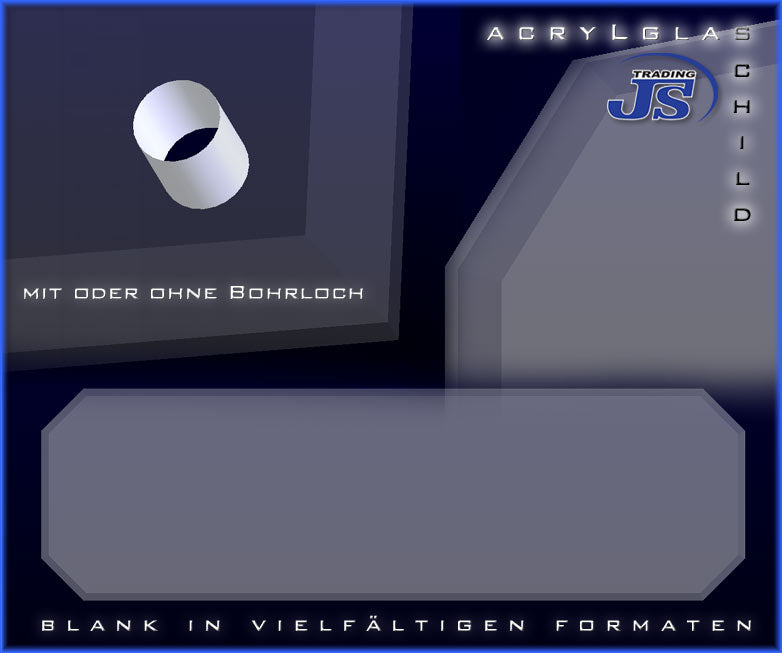 Acrylglas Schild blank Kanzleischilder Werbesch Auswahl