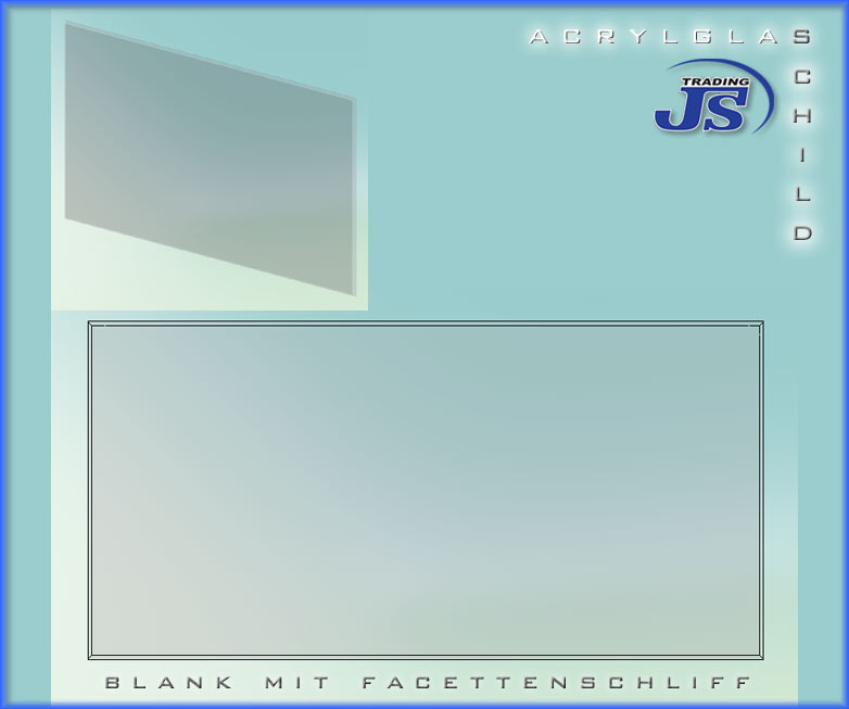Acrylglas Schild blank Kanzleischilder Werbesch Auswahl
