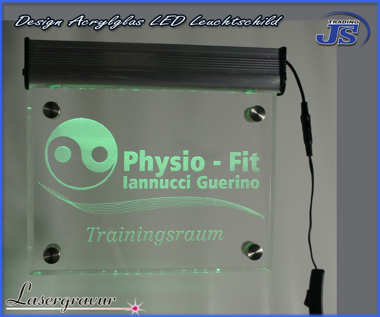 LED Firmenschild Licht Acrylglas blank (297x210x10)