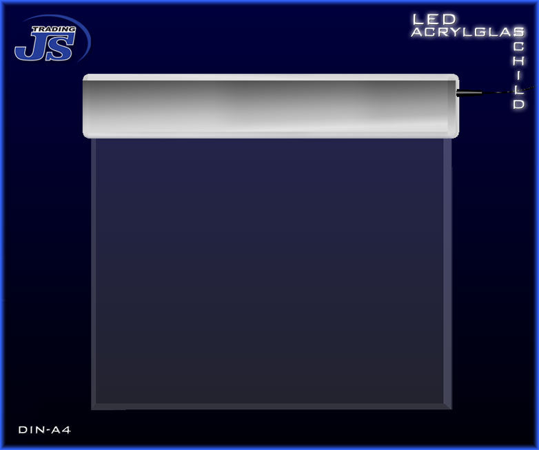 LED Firmenschild Licht Acrylglas blank (297x210x10)