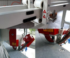 Vollautomatische Ösenmaschine Luftdruckpresse mit Roll-Arbeitstisch und Anschlag