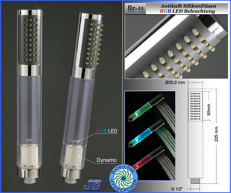 br-11-D Handbrause 2 Wahl Duschbrause Brausekopf Dusche Duschkopf Regendusche