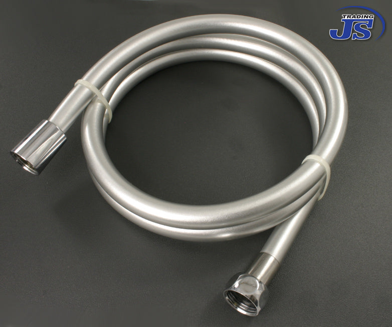 Hochflexibler Brauseschlauch Duschschlauch PVC Silber-Metallic 1/2x150