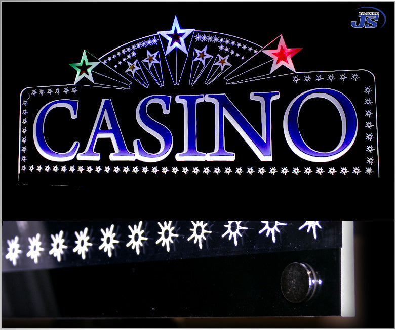 LED Acrylglas Leuchtreklame CASINO Werbeschild Leuchtwerbung