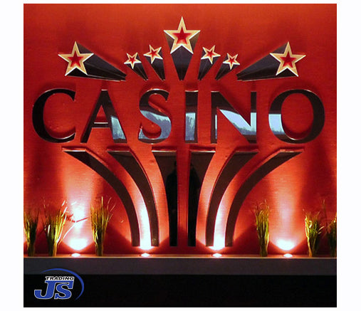 Acrylglas Reklame Beschriftung CASINO Werbeschild Wandtatoo Dekoration
