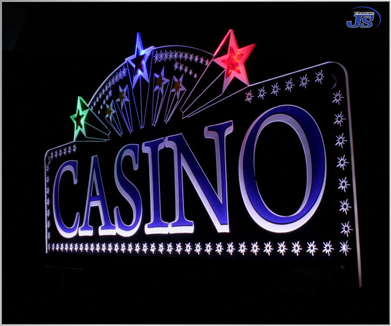 LED Acrylglas Leuchtreklame CASINO Werbeschild Leuchtwerbung