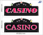 LED Acrylglas Leuchtreklame CASINO Werbeschild Leuchtwerbung