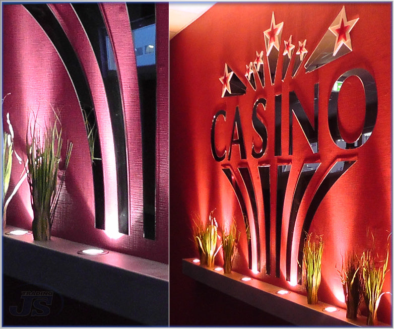 Acrylglas Reklame Beschriftung CASINO Werbeschild Wandtatoo Dekoration
