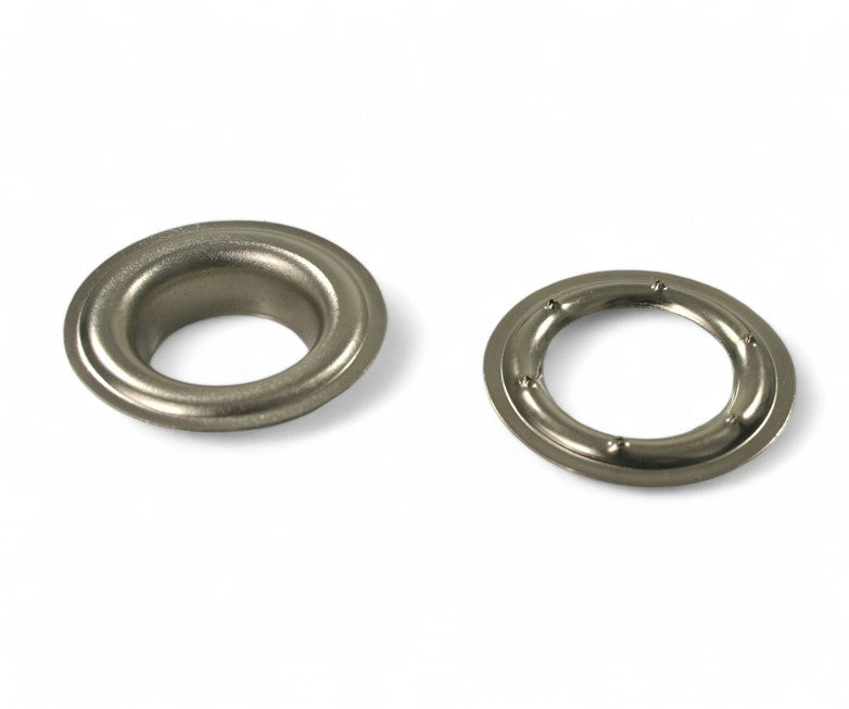100x Messing Ösen nach DIN 7332, rostfrei, vernickelt, verschiedene Durchmesser