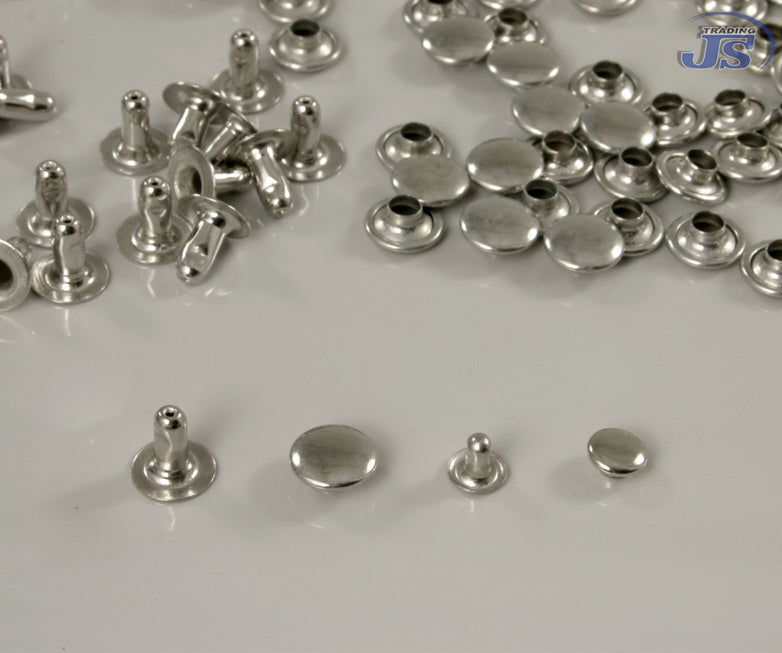 100x Hohlnieten Klinknagel selbstschneidend für Gegenplatten Bremsbelag Messing