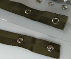 100set Jersey Druckknöpfe 7,5mm 4xTeilig mit Ring Kappe Messing Silber