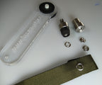100set Jersey Druckknöpfe 7,5mm 4xTeilig mit Ring Kappe Messing Silber