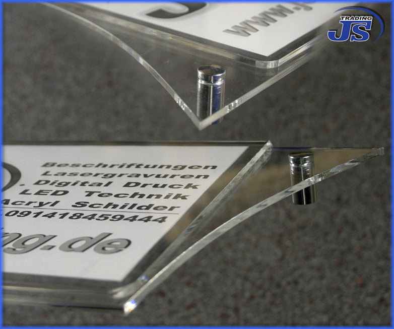 Doppelglas Acryl Schild Praxisschilder zum gestalten