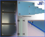 Doppelglas Acryl Schild Praxisschilder mit Umrandung für Papiereinlagen