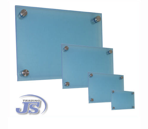 Doppelglas Acryl Schild Praxisschilder mit Umrandung für Papiereinlagen