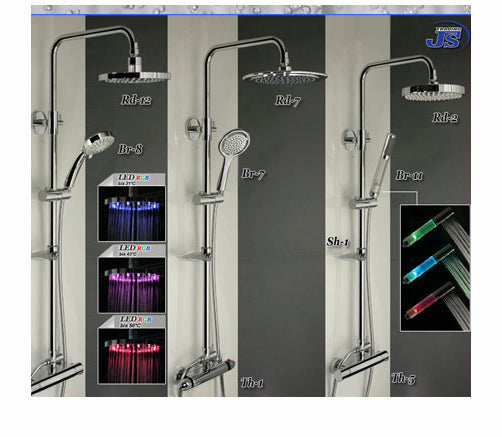 Regendusche Thermostat DUSCHARMATUR Duschkopf Duschstange Wahl Set