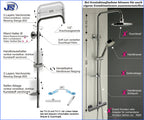 Thermostat Regendusche Duscharmatur Duschstange Duschpaneel Duschkopf