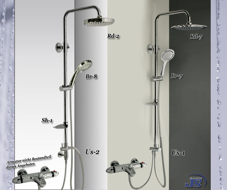 ds-r-us DUSCHARMATUR Regendusche Duschkopf Duschstange m Verbindungsschlauch