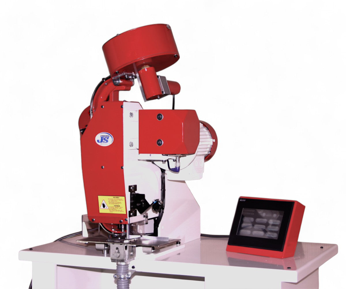 Vollautomatische Ösenpresse elektrisch mit Fußbetätigung und Touchscreen