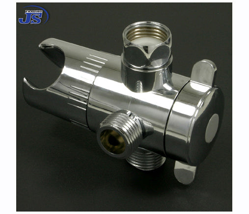 3-Wege Umschaltventil für Duschkopf und Handbrause verchromt