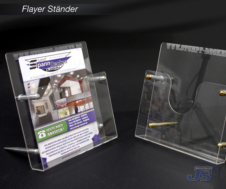 5x Flyer Ständer Prospektständer Visitenkartenständer aus Acrylglas
