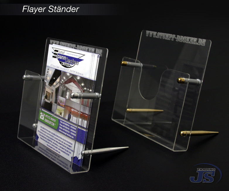 5x Flyer Ständer Prospektständer Visitenkartenständer aus Acrylglas