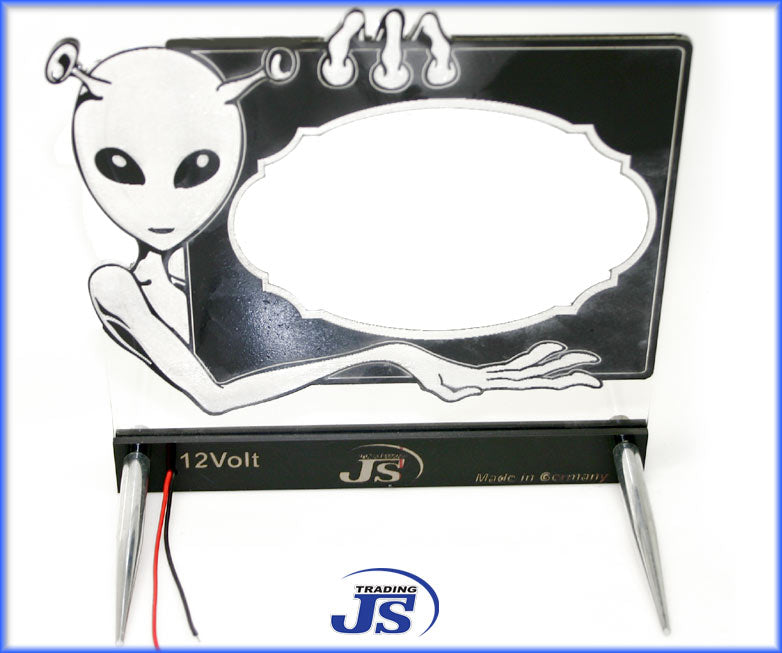Fotorahmen Lasergravur Alienmotiv LED
