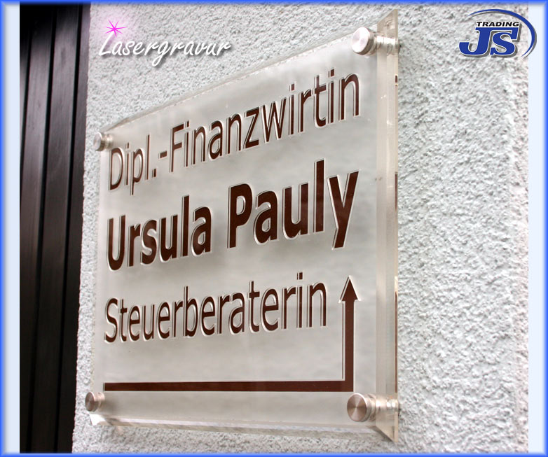 Acryl Schild Firmenschilder LED mit Facette selbst gestalten