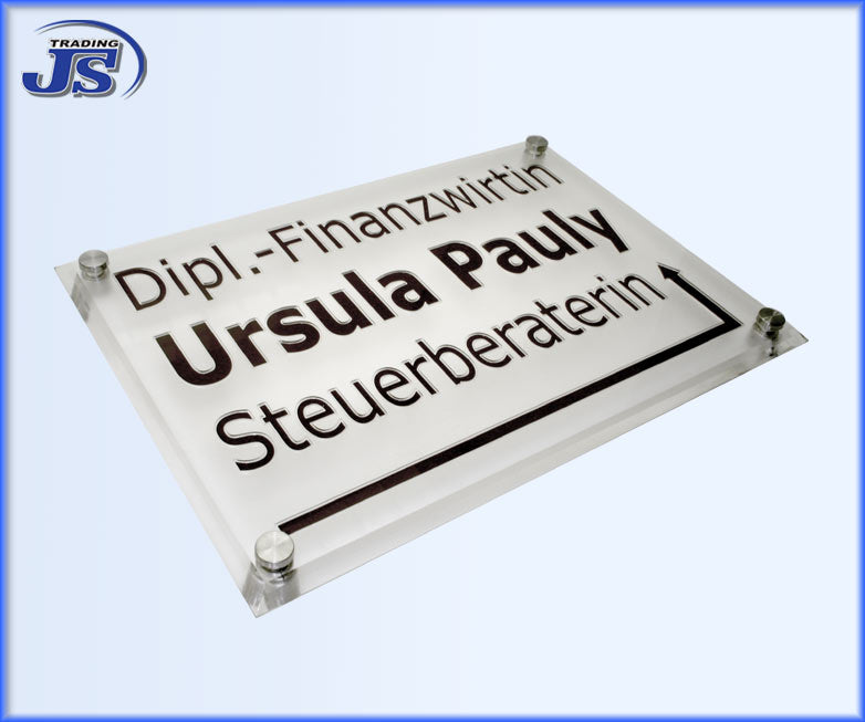 Acryl Schild Firmenschilder LED mit Facette selbst gestalten