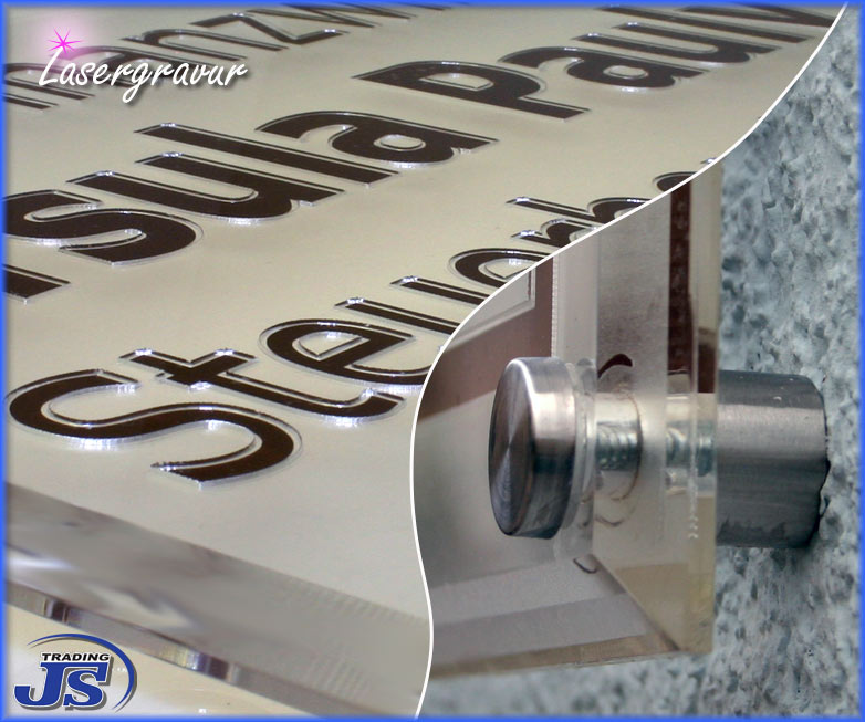 Acryl Schild Firmenschilder LED mit Facette selbst gestalten