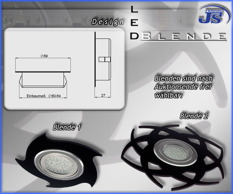Design Blende für G4 LED Einbauleuchten Einbaugehöuse Deckenleuchte