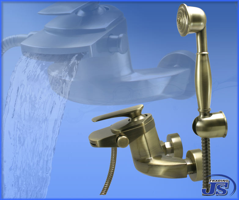 Design Brausehalterung Messing/bronze Gebürstet