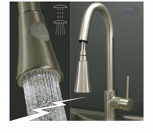 Niederdruck Armatur Küchen Spültisch Einhebelmischer Edelstahl Gebürstet Optik