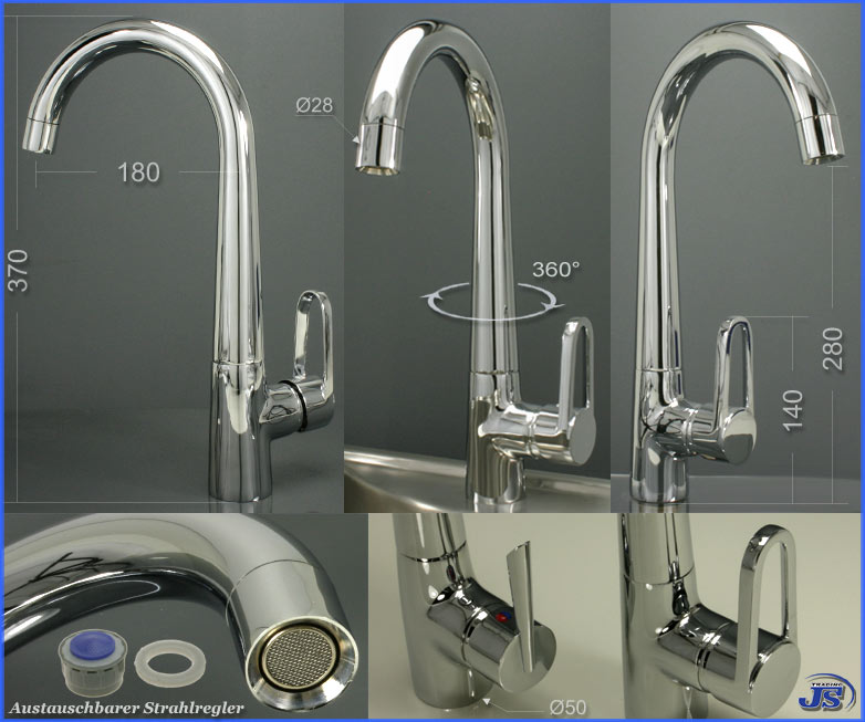 Küchen Spültisch Armatur h173-a173 Wahl MODERNE Einhebelmischer