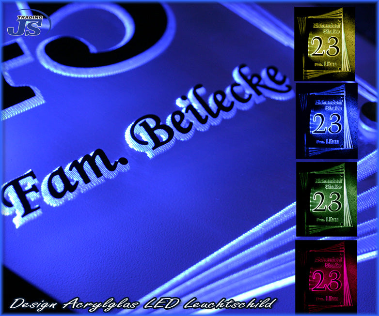 LED leuchtschild Menü Schild Türschild Hausschild