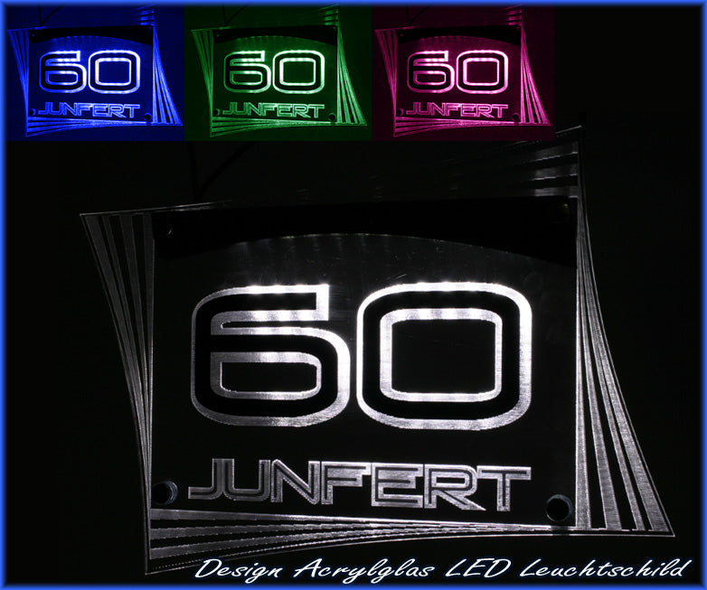Hausnummernschild LED leuchtschild Acryl Türschild