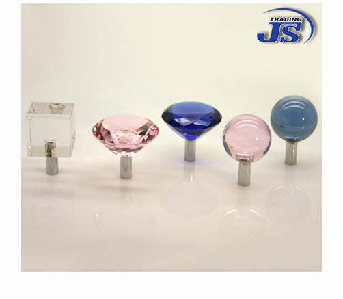 Griff Kristal aus Glas in Rosa Nr-2