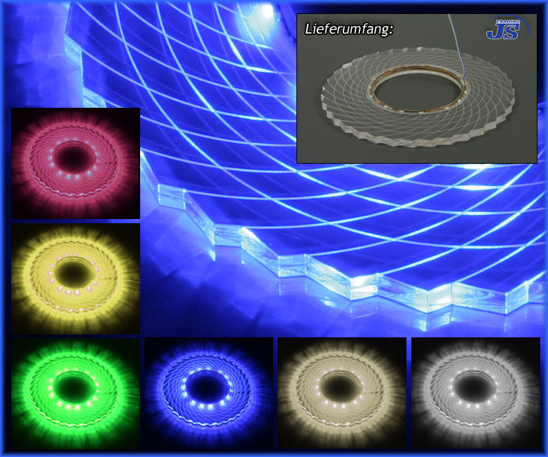 LED Design Akryl-Blende für Einbauleuchten Einbaugehäuse Einbaurahmen