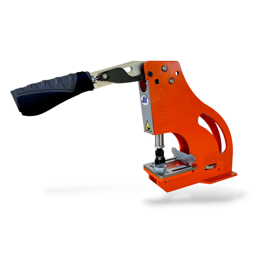 HP-10-V, Kniehebelpresse Guillotinemesser, zum Ablängen von Gurten